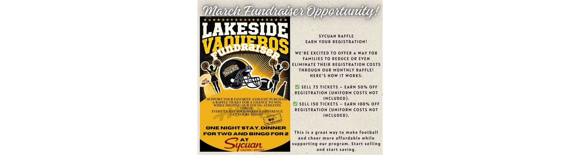 Help support your association!! 