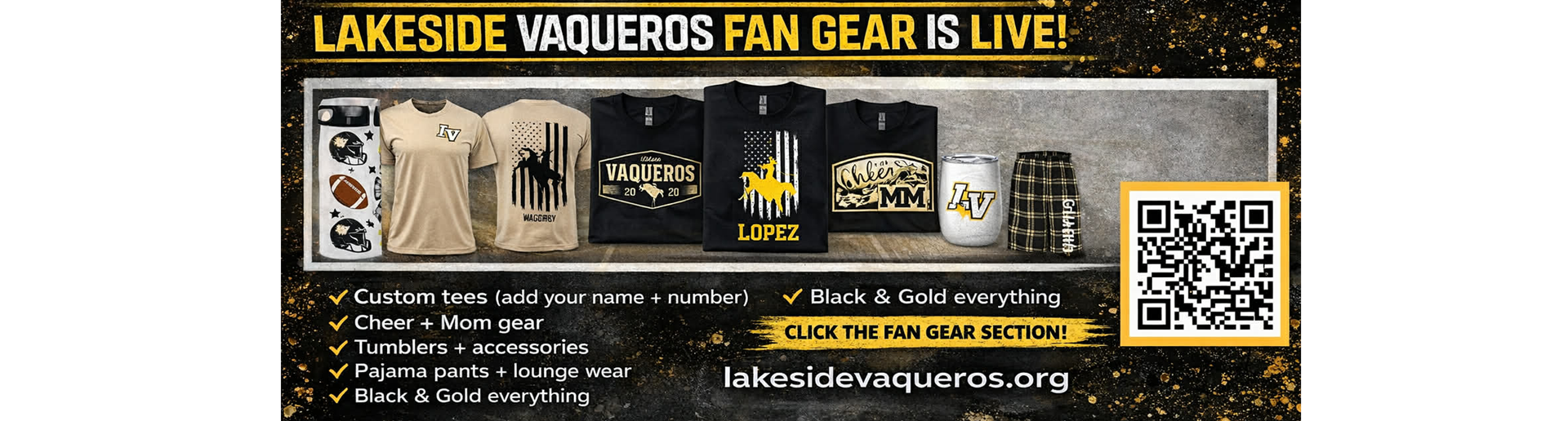 Vaqueros Fan Gear is live!
